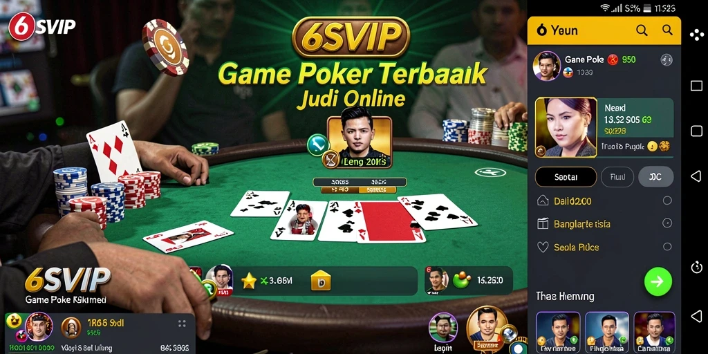 Tampilan grafis menakjubkan dari permainan Poker di 6SVIP.