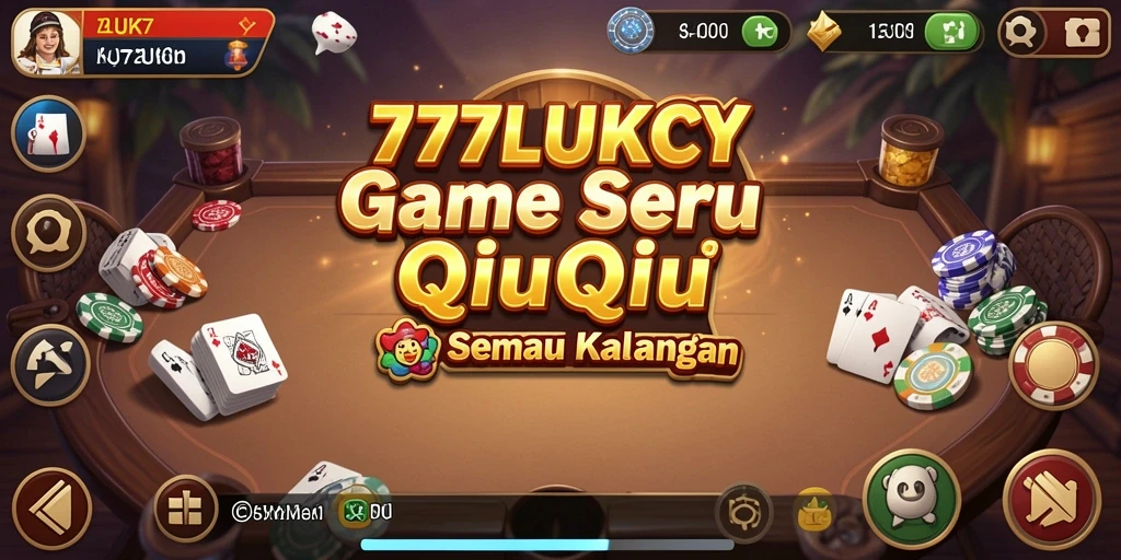 Tampilan gameplay seru 777LUKCY dalam aksi QiuQiu.