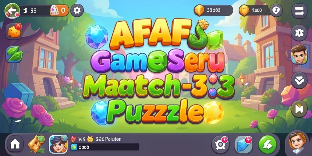 Tampilan gameplay seru AFAF dalam genre Match-3.