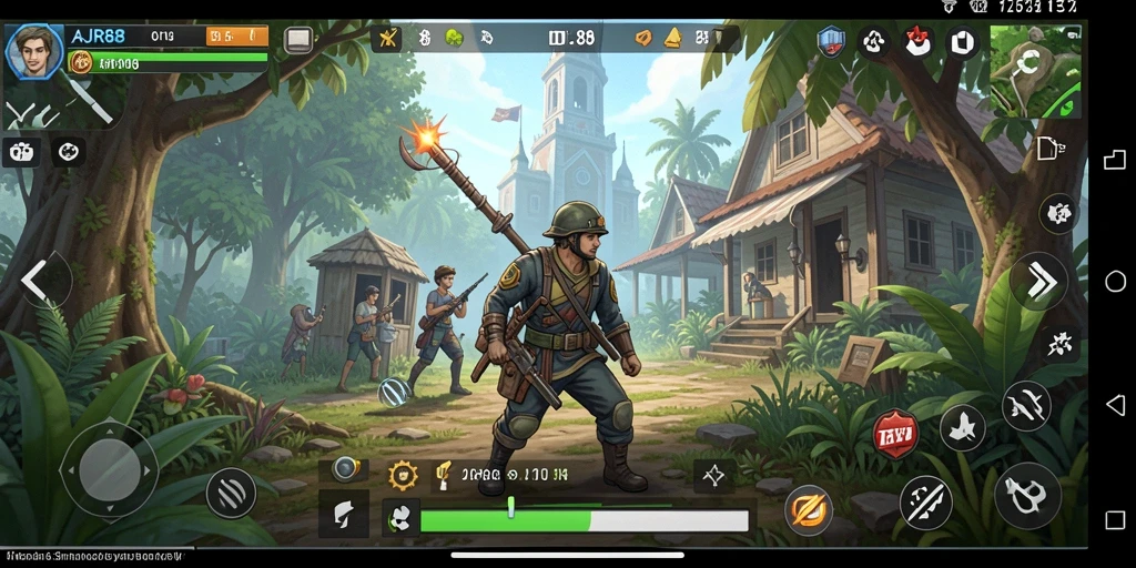 Tampilan gameplay AJR88 yang seru dengan interaksi karakter.