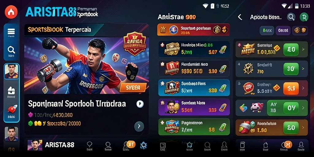 Tampilan interaktif ARISTA88 saat gameplay Sportsbook yang menarik.