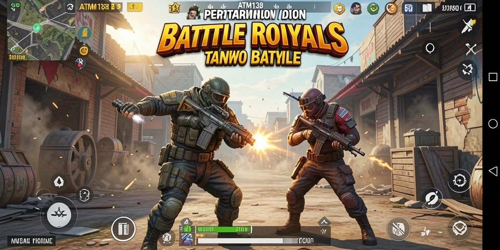 Gameplay seru dan dinamis di ATM138 Battle Royale.