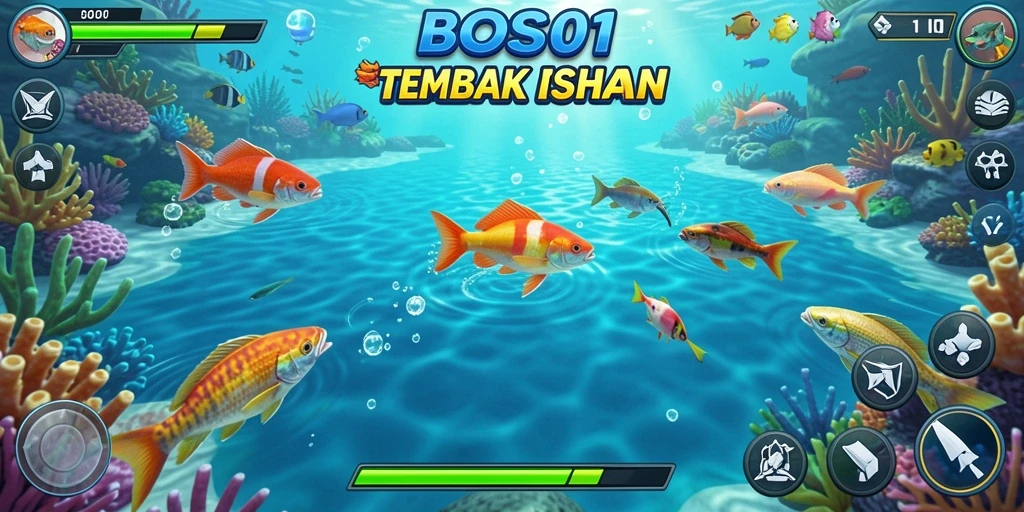 Gameplay seru menangkap ikan di BOS01.