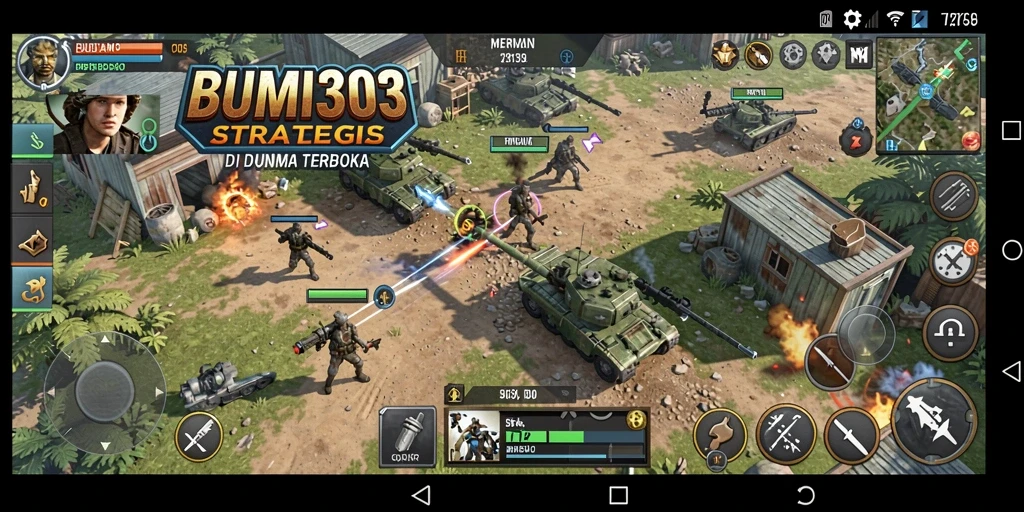 Tampilan gameplay BUMI303 yang mendebarkan dan penuh aksi.