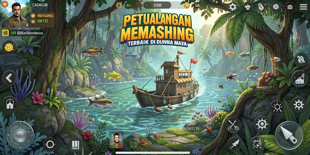 Tangkapan besar di CADAS138, menggambarkan momen seru di gameplay memancing.