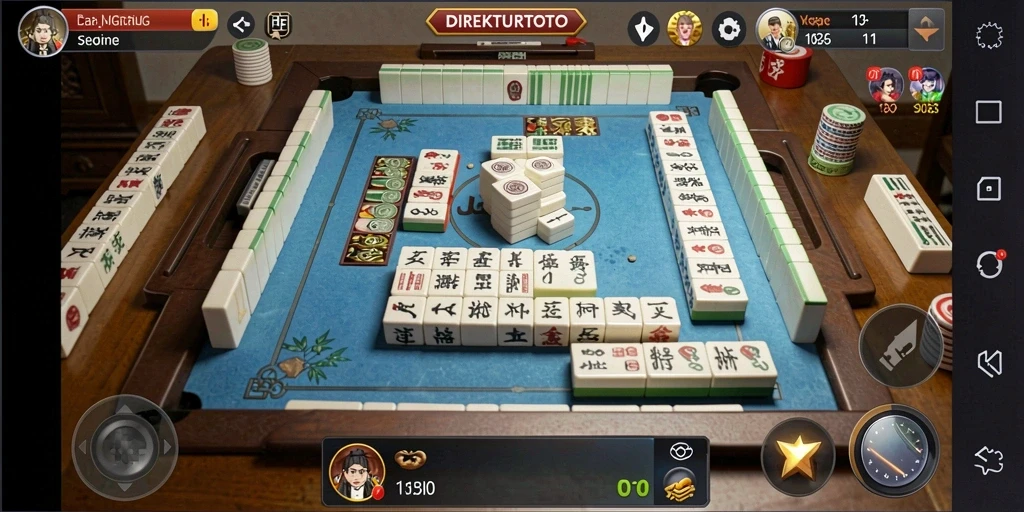 Tampilan menarik dari gameplay Mahjong di DIREKTURTOTO.