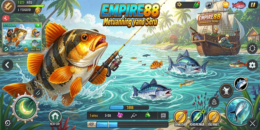 Gameplay EPIRRE88 menampilkan momen memancing yang menarik dan seru.
