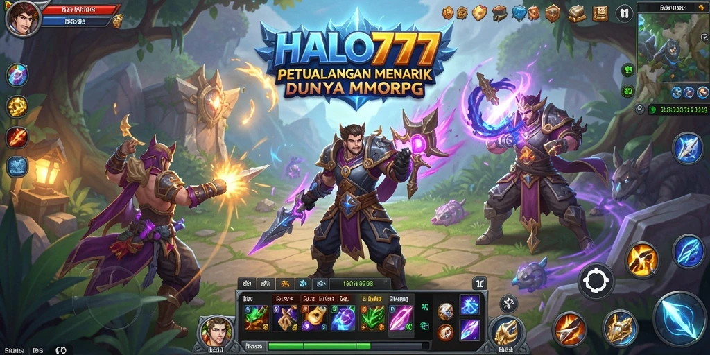 Screenshot gameplay HALO777 menampilkan petualangan seru dalam dunia MMORPG.