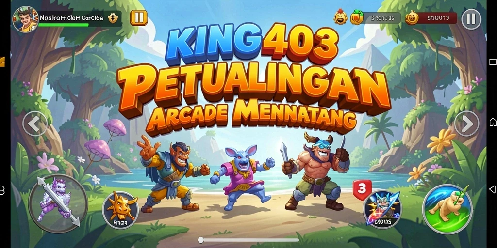 Screenshot KING403 menampilkan aksi seru gameplay Arcade.
