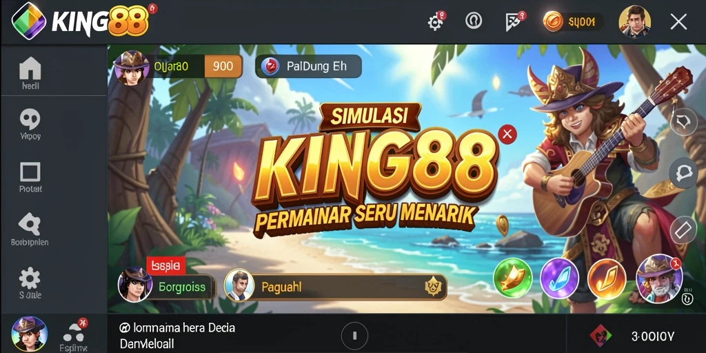 Tampilan gameplay menarik dari game Simulation KING88.