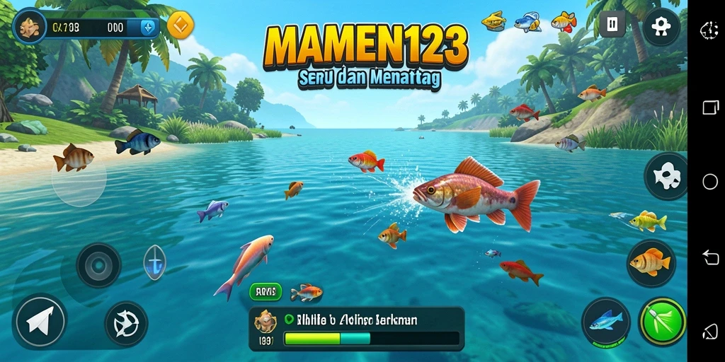 Tangkapan ikan yang menakjubkan dalam gameplay MAMEN123.