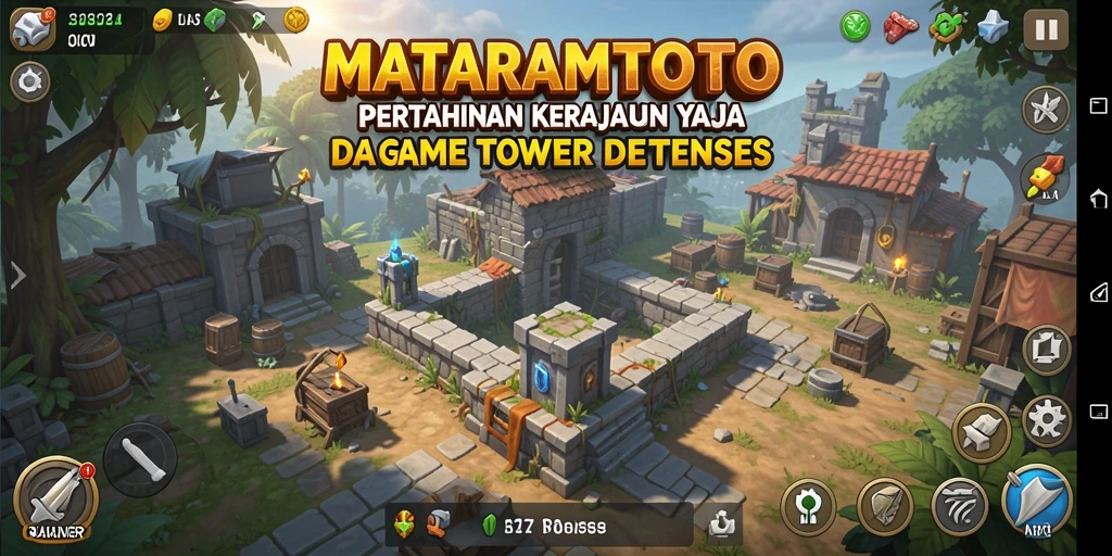 Tampilan gameplay MATARAMTOTO yang mendebarkan dalam strategi Tower Defense.