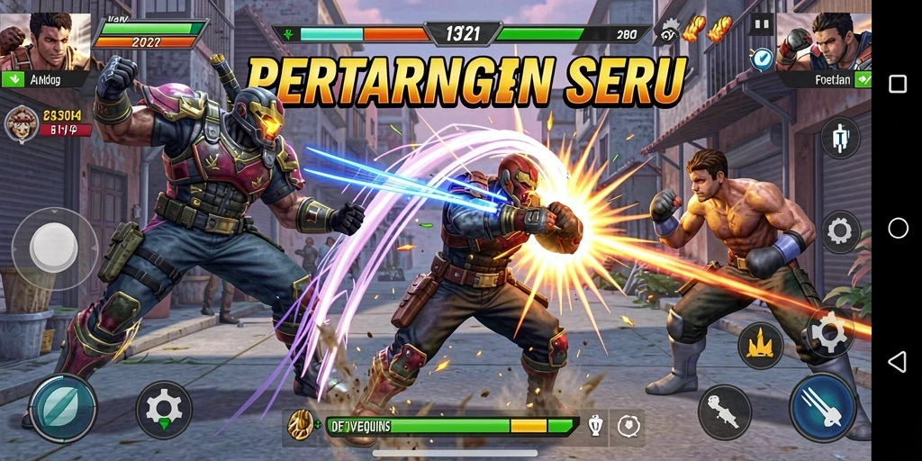 Tangkapan layar dari gameplay MPO2121 yang menampilkan aksi pertarungan yang mendebarkan.