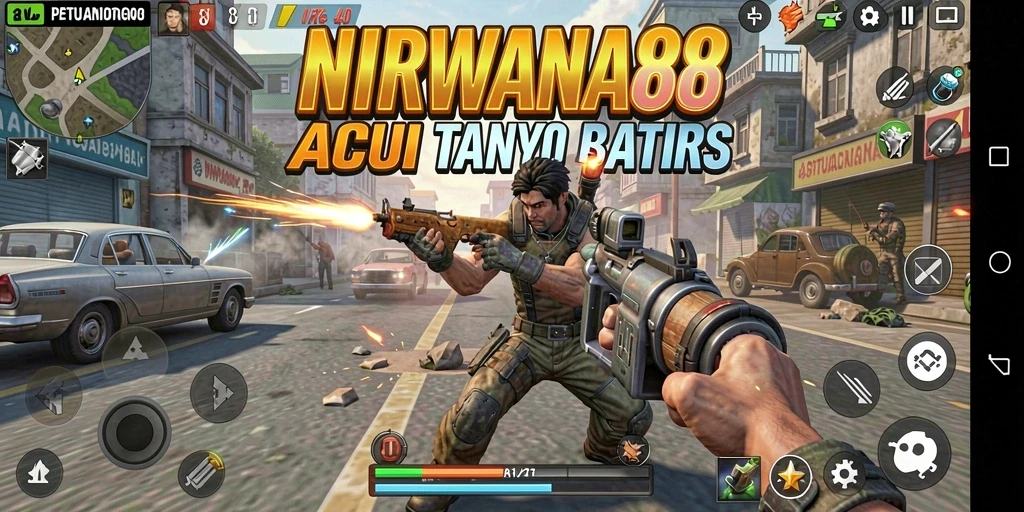 Tampilan utama gameplay menampilkan pertarungan epik di NIRWANA88.