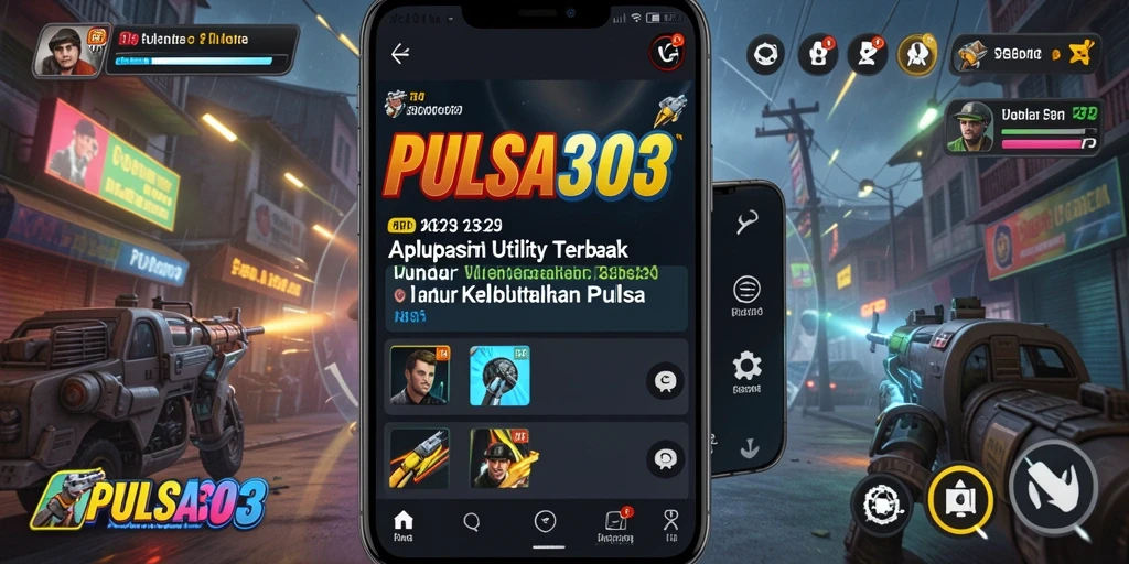 Tampilan antarmuka utama aplikasi PULSA303 yang sederhana dan modern.