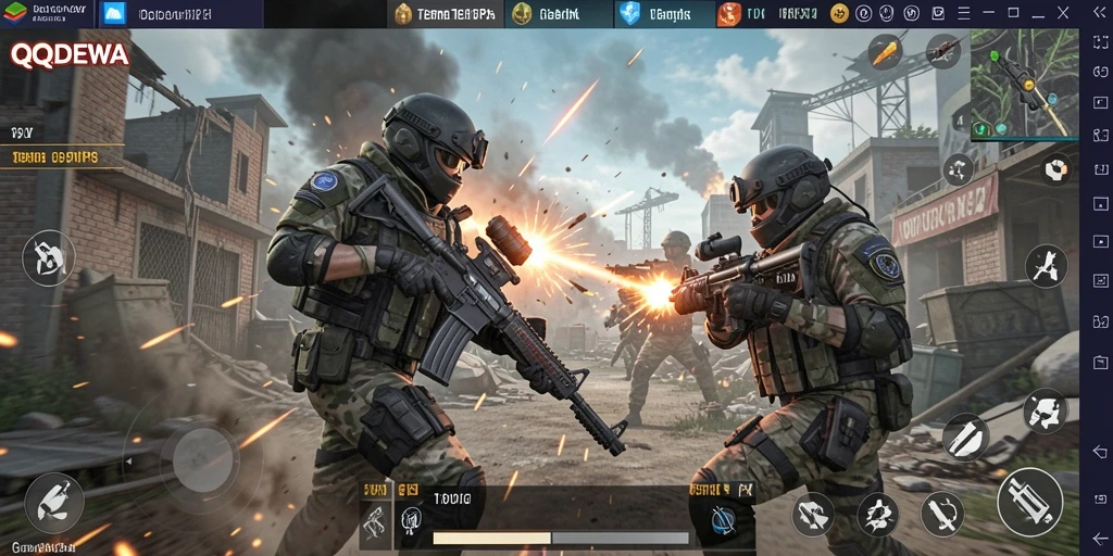 Tangkapan layar gameplay <strong>QQDEWA</strong> menunjukkan aksi pertempuran yang mendebarkan.