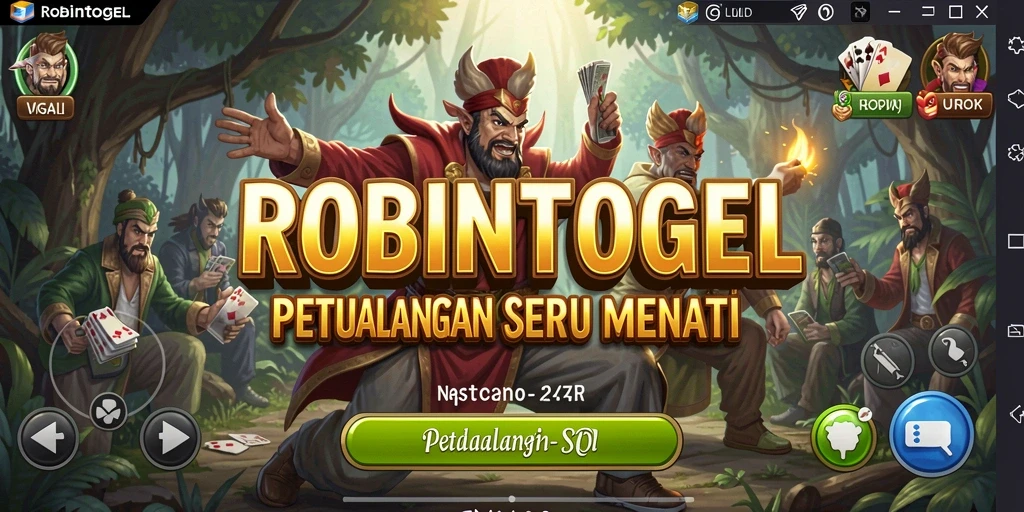 Tampilan gameplay menegangkan dalam petualangan ROBINTOGEL.