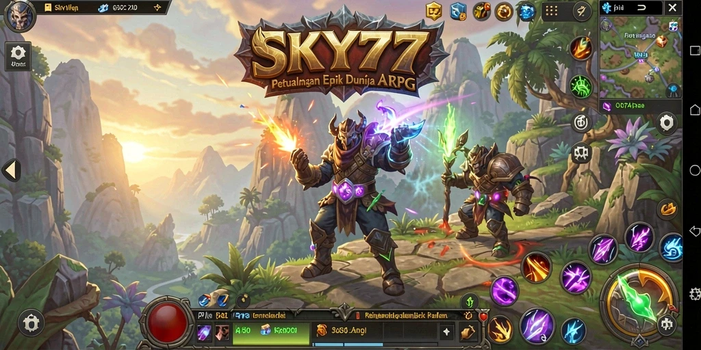 Tampilan menarik dari gameplay SKY77 yang penuh aksi.