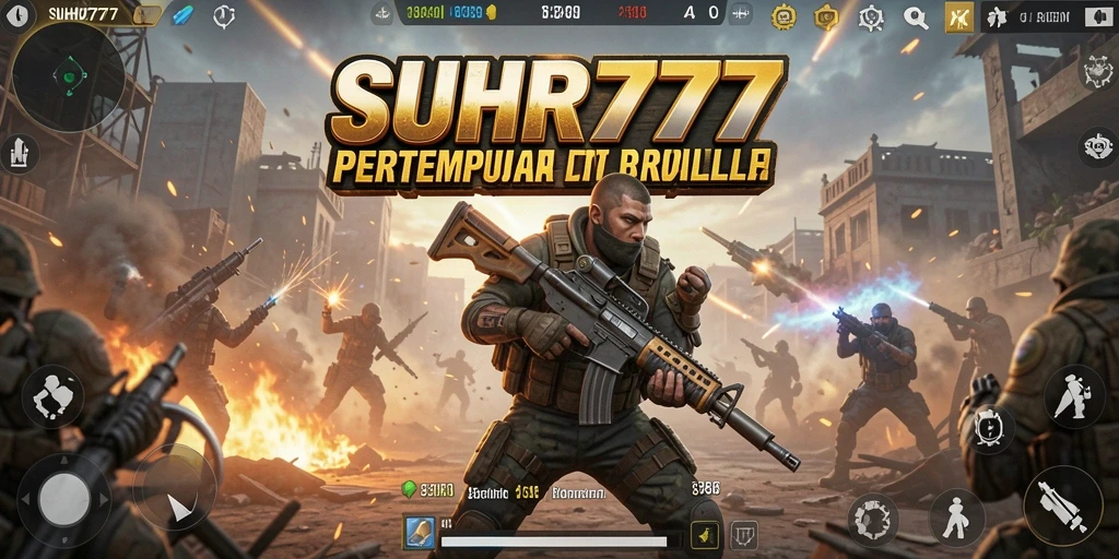 Tampilan gameplay seru di SUHU777 dengan pertempuran Battle Royale.