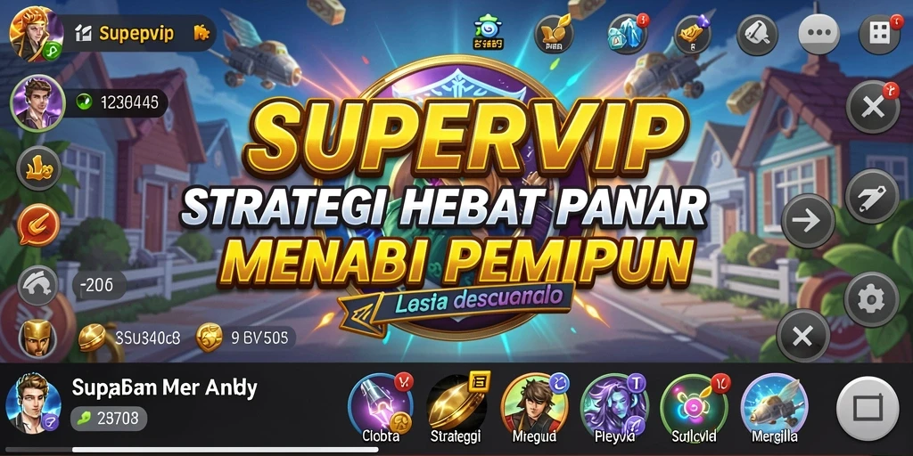 Tampilan gameplay menarik dari SUPERVIP dengan berbagai strategi yang digunakan.