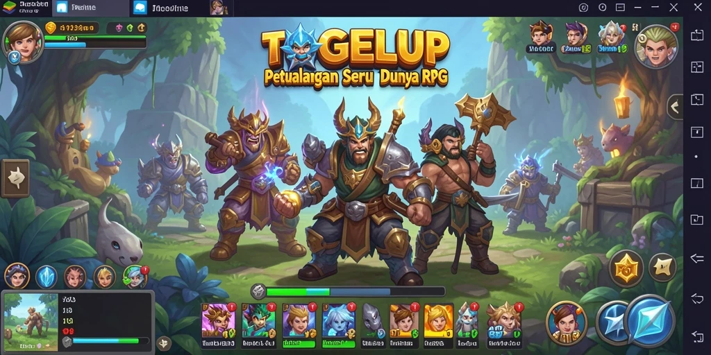 Tampilan permainan TOGELUP yang menakjubkan saat pertarungan RPG.