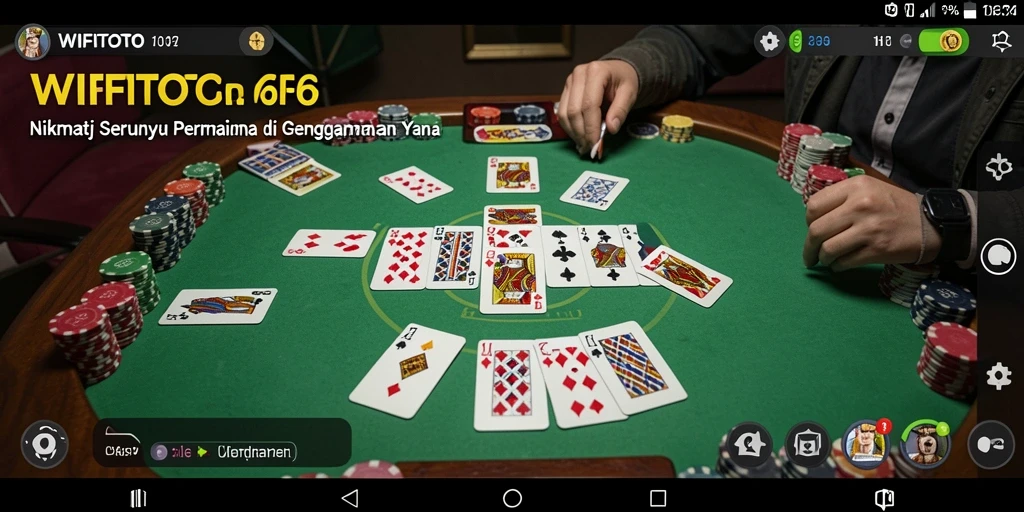 Tampilan gameplay seru WIFITOTO saat bermain Gaple online.