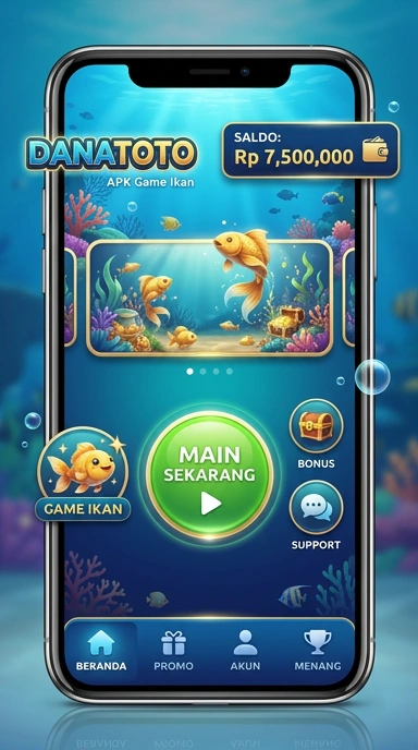 Tampilan antarmuka aplikasi danatoto yang user-friendly.